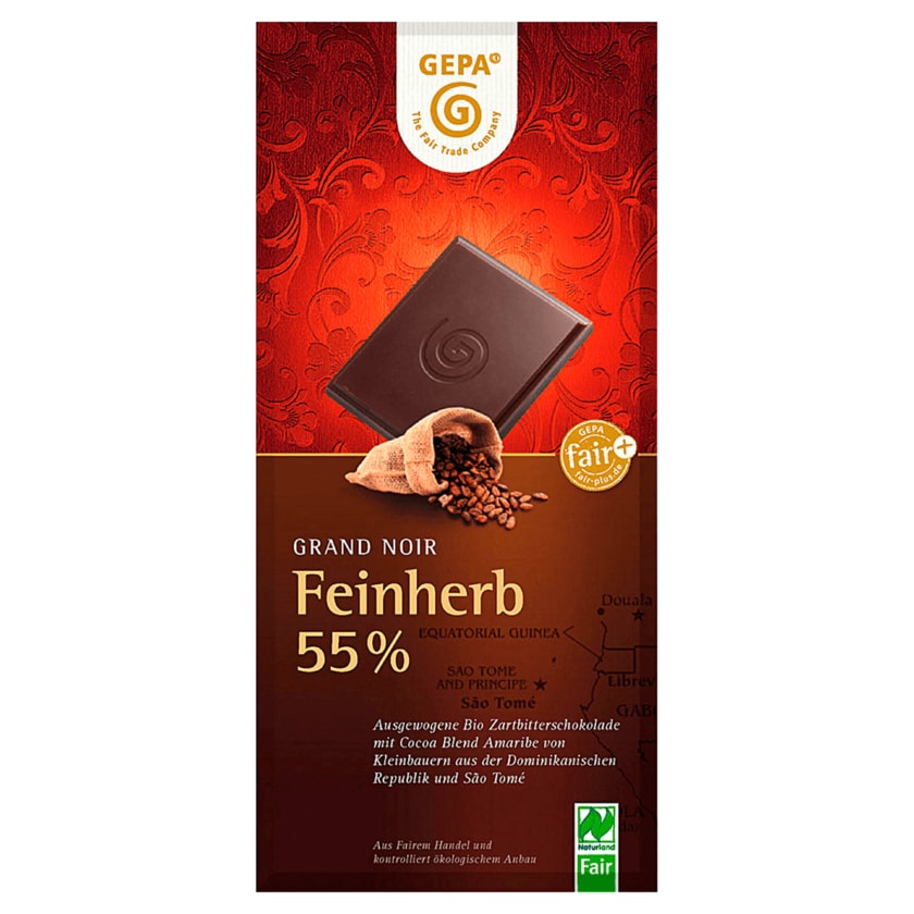 Gepa Bio Schokolade Grand Noir feinherb 55% 100g